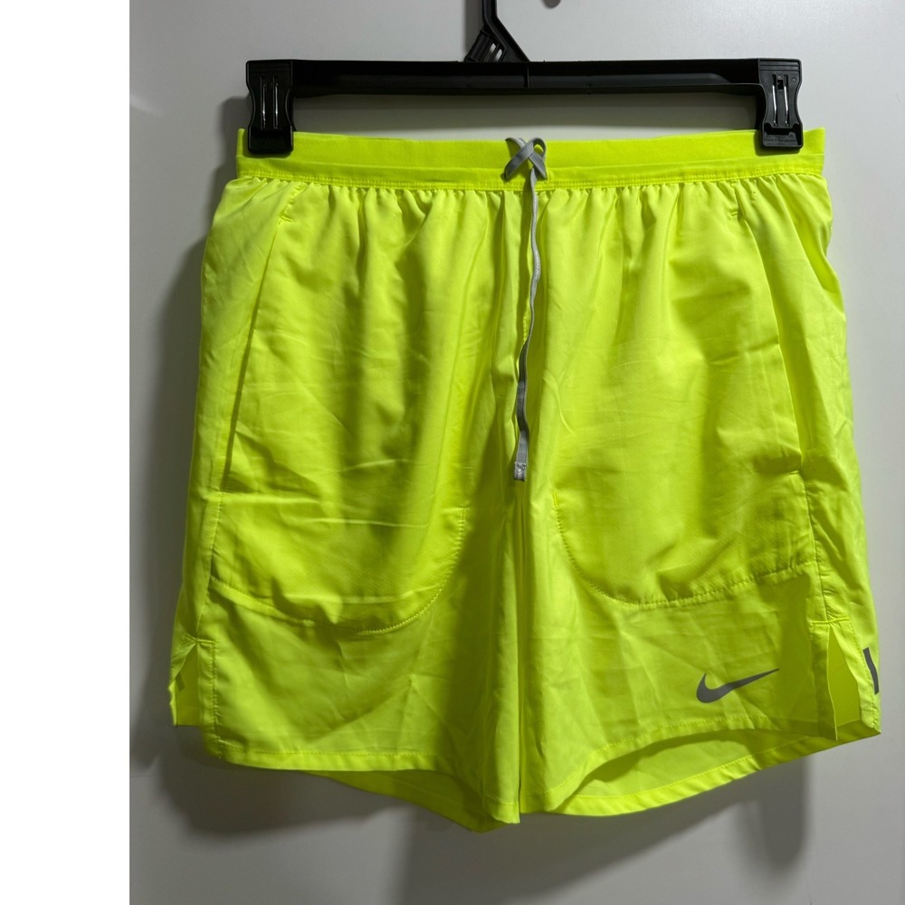 Nike Mens Dri-FIT Stride Running Shorts Neon‎ Volt Yellow CJ5459-702 Small